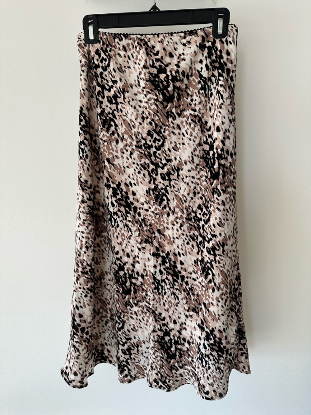 Women’s Neutral Animal-Print Midi Skirt
